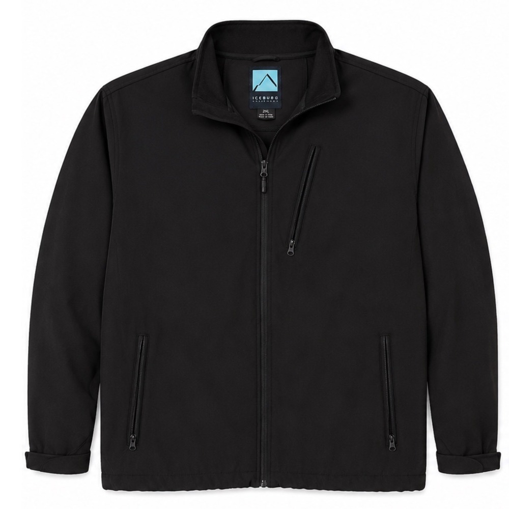 Iceburg Outerwear Mens 2XL Black Softshell Full Zip Performance Jacket‎
